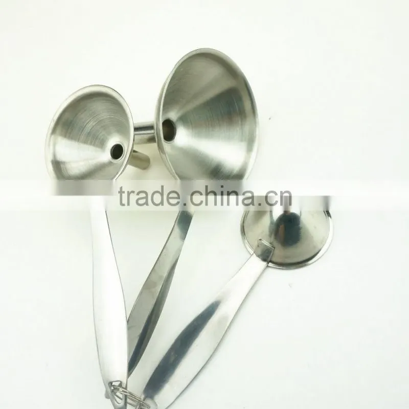 42134 3PCS Latest popular high quality small stainless steel funnel