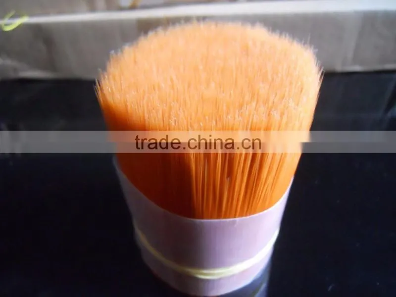 ORANGE PBT NYLON TAPERED FILAMENT FOR PAINT BRUSH BRISTLE/ ARTIST BRUSH FIBER