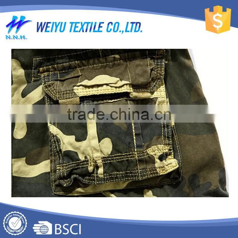 OEM Mens camouflage cargo shorts with side pocket