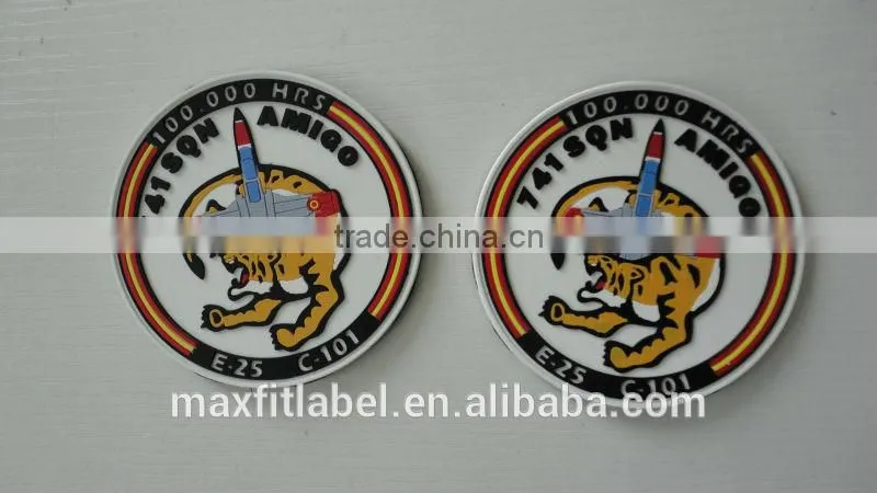 china factory high quality pvc logo patch for shoes