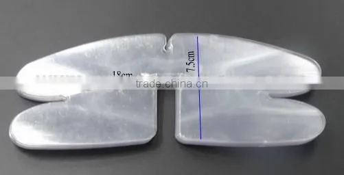 pvc/pet/ps clear support bend Plastic shirt Collar butterfly