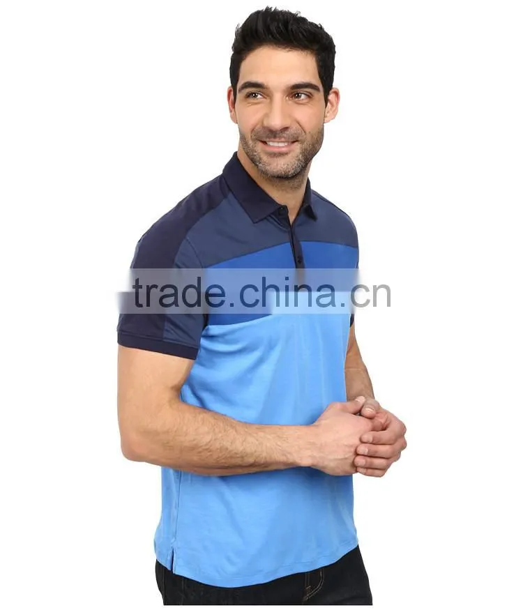 2015 latest custom mens tri color mens polo shirts 100% cotton cheap