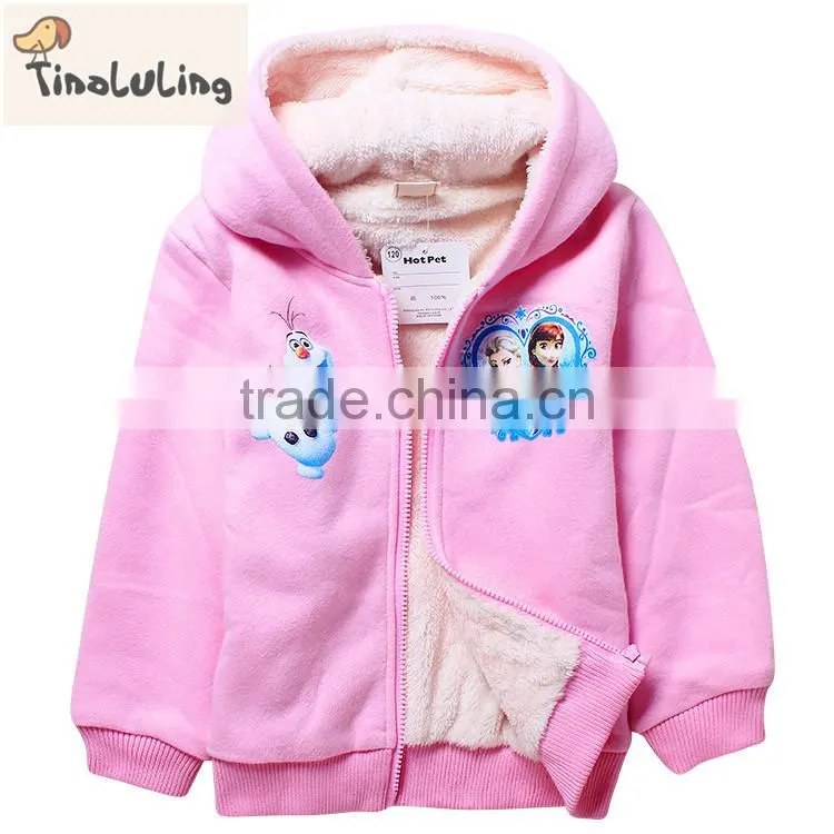 2015 New Winter Girl's winter Cotton Colar Fleece Jackets,Kids Coats,Children's Outwear