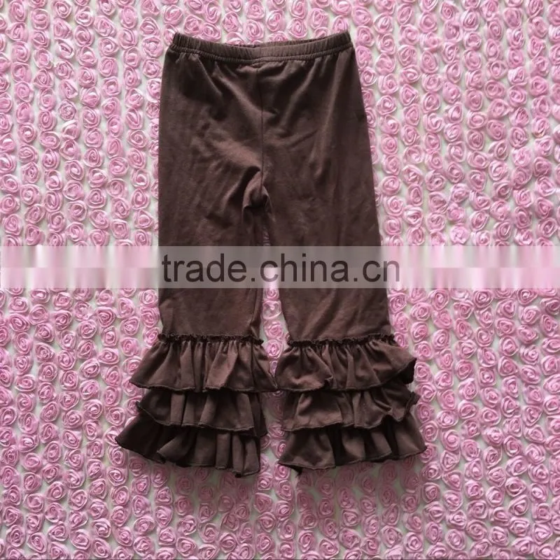 Persnickety Spring Cotton Girls Ruffle Pants Wholesale Baby Triple Ruffles Baby Pants