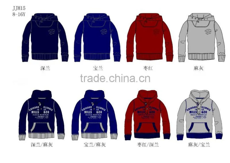 fleece kid top winter stock boy hoodies clothes china factory