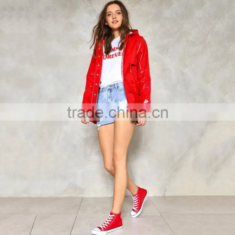 2017 new design long section straight version woven red women winter coat for young girls