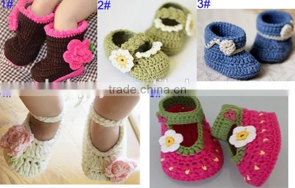 cotton yarn baby to crochet handmade crochet baby girl shoes
