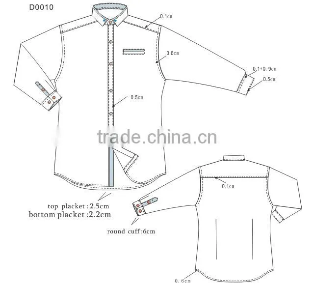 custom model long sleeve turn up collar bespoke man shirt