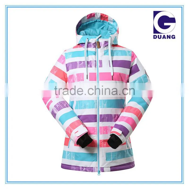 Allover print sublimation jacket snow clothing crane snow ski wear
