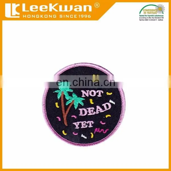 China made black twill embroidered patch