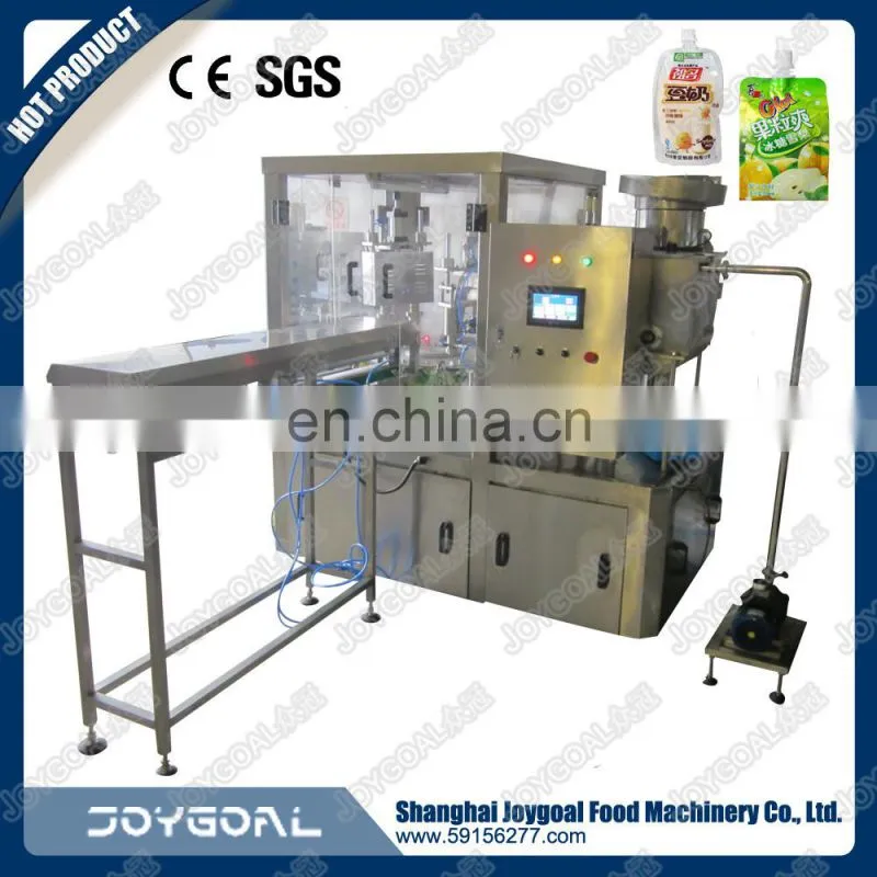 automatic ice cream/yogurt pouch filling and capping machine