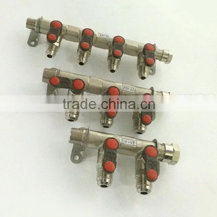 CW617n material natural gas manifold with for gas pipe compression fitting