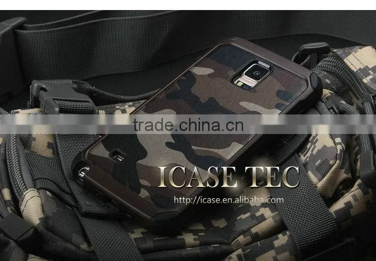 2015 New Arrival Camouflage Case for Samsung Galaxy Note 4, for Samsung Note 4 Back Cover, for Galaxy Note 4 Real Leather Case