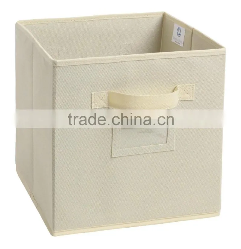 Fashion Red colour Foldable Fabric Storage Box, Folding Basket Set of 4