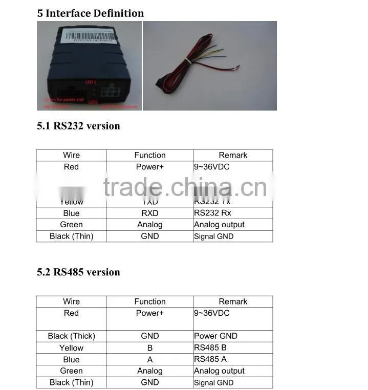 F500 ultrasonic diesel level sensor water level monitor no drilling hole long distance measurement with high resolution