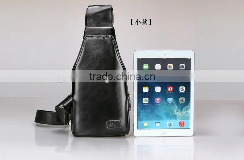Wholesale Fashion Design PU Leather Man Chest Bag Waist Bag Messenger Bag
