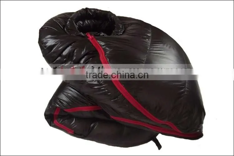 Adult Luxury Goose Down Mummy Sleeping Bag for Cold Weather