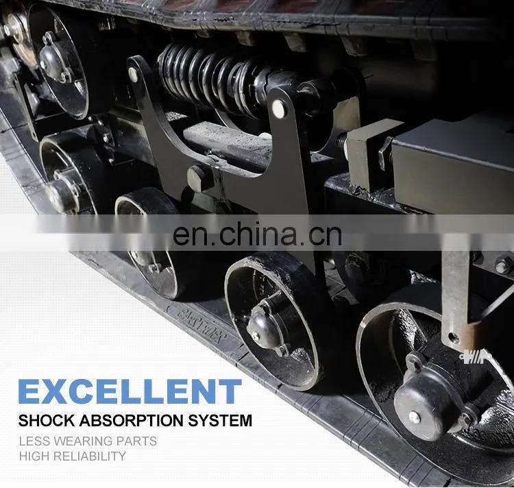 Defy 300kg loading 2.5km/h-12km/h rubber crawler tracked chassis robot stair climber rubber track chassis TINS-13