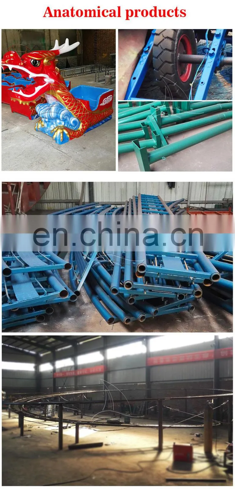 Best price red slide dragon kids train children game mini amusement rides for sale