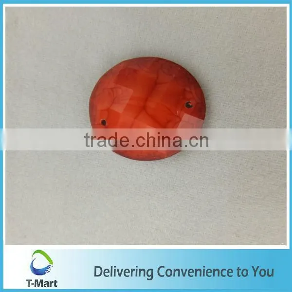 resin round stone for dress with two holes Plastic stone for decoration blue tree root resin rhinestone wholesale
