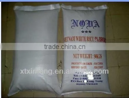 25kg pp woven bag for packing rice, sugar, wheat and fertilizer,pp bag for sugar