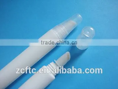 80g cosmetic tube with flip top cap, white printed cosmetic plastic tube for gel and cream