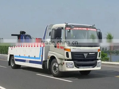 Foton 15T wrecker truck mounted crane,Towing truck with 5T crane for sale!