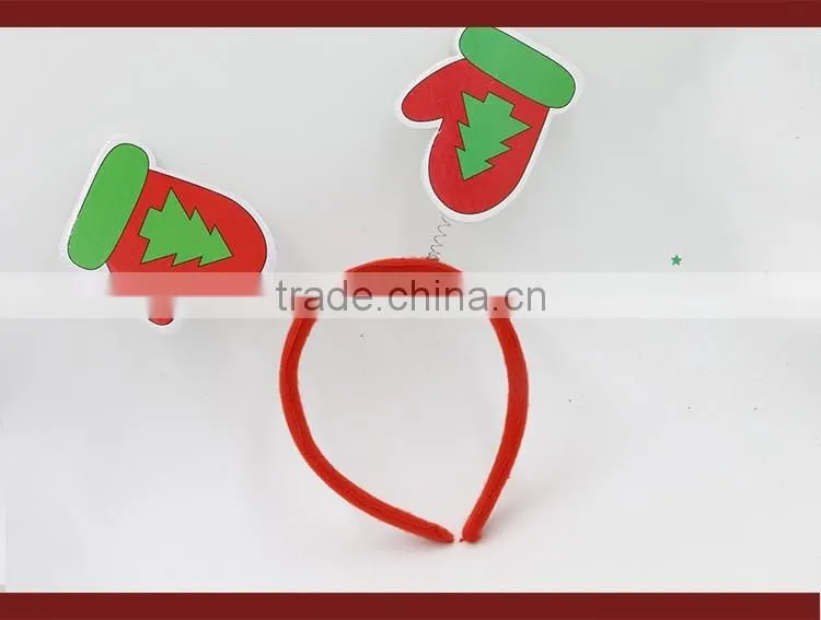 Wooden Gloves Christmas Headband Party Hair Accessorie