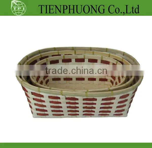 Bamboo bicycle basket