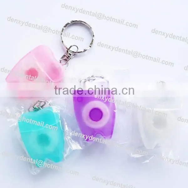 Manufacturer high quality orthodontic products orthodontic mini tooth shape dental floss keychain