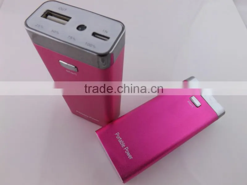 21 LED aluminum uv flashlight custom logo printing power bank 7800mah