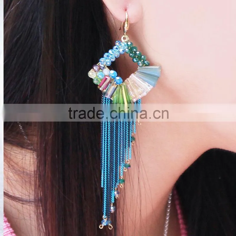 2016 New Design Fashion Charm Tassel Earrings Romatic Wedding Jewellery