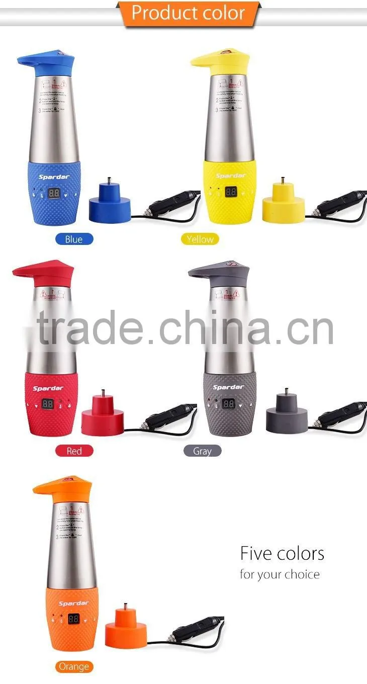 Car Travel Coffee and Tea Flasks Mug Water Heated Boil Cup
