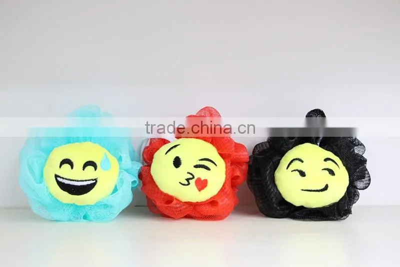 baby bath sponge funny faces ball