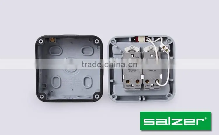 Salzer 2 gang 2 way waterproof switches IP66 20A