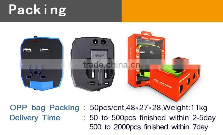 Crazy All-in-1 Universal Travel Power Plug Adapter Charger Car Charger for US, EU and All Countries