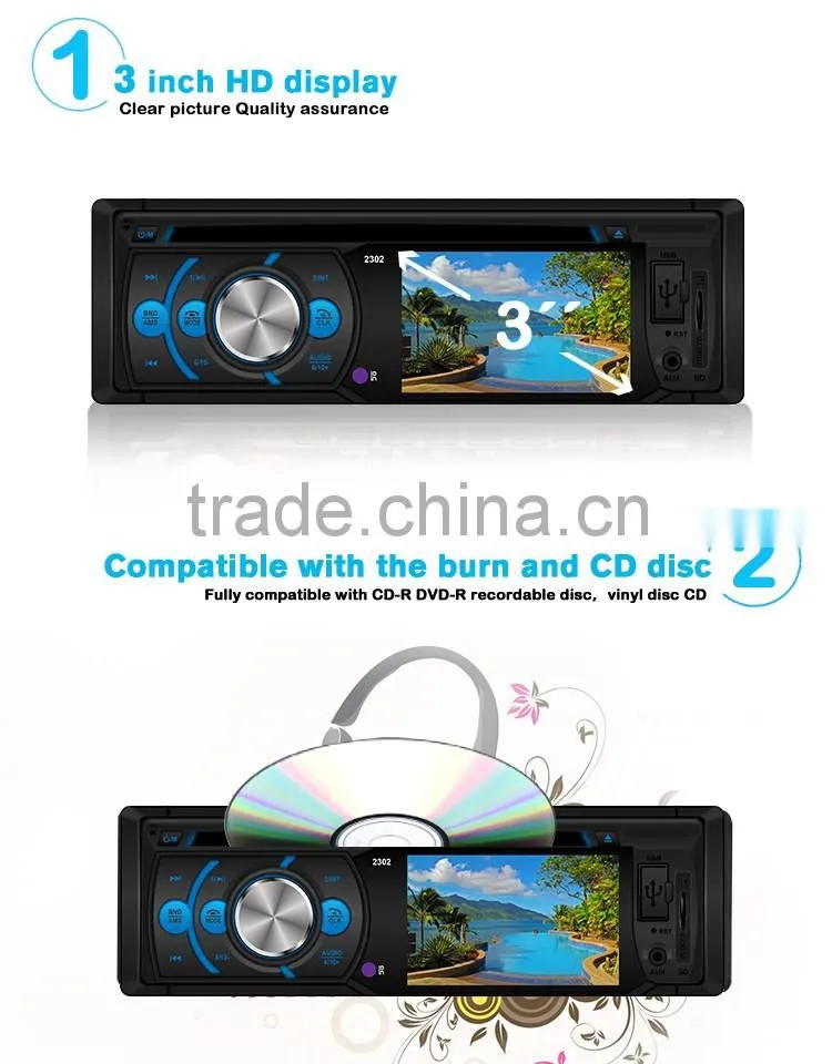 3 inch display car stereo car audio car radio DVD USB SD card player