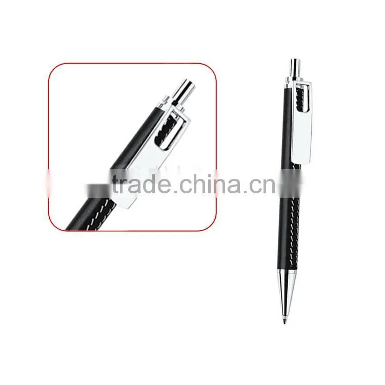 ID card holder with locker key ring clip metal pen ballpoint for business gift