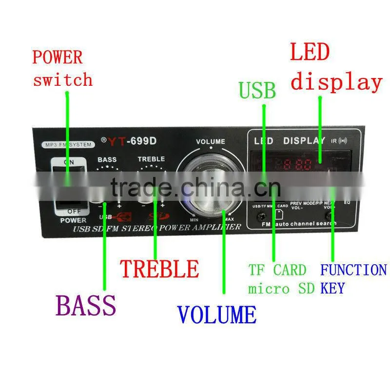 Small anytone cb radio YT-699D with usb sd