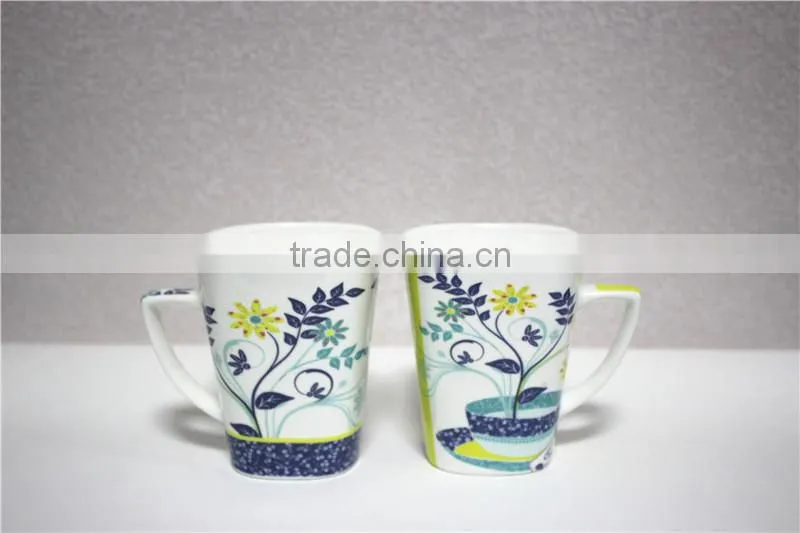 Best selling daily use white porcelain mug ceramic funny
