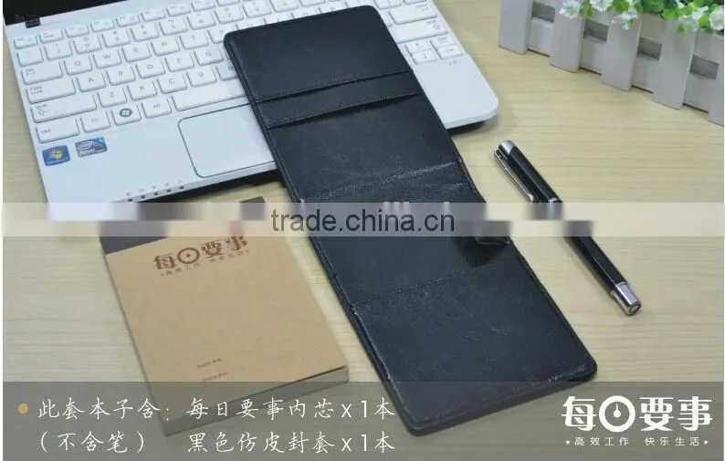 Fashion Business Hot Sale Embossed Custom Leather Notepad Holder