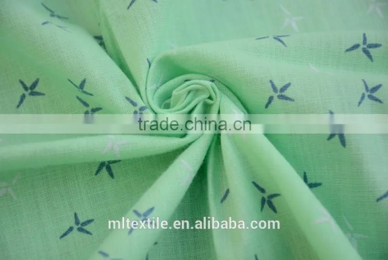 97%Cotton 3%Linen Printed shirt fabric