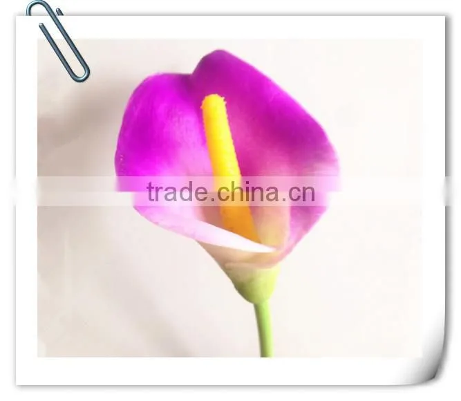 Made hand decoration indoor and outdoor pink real touch callas