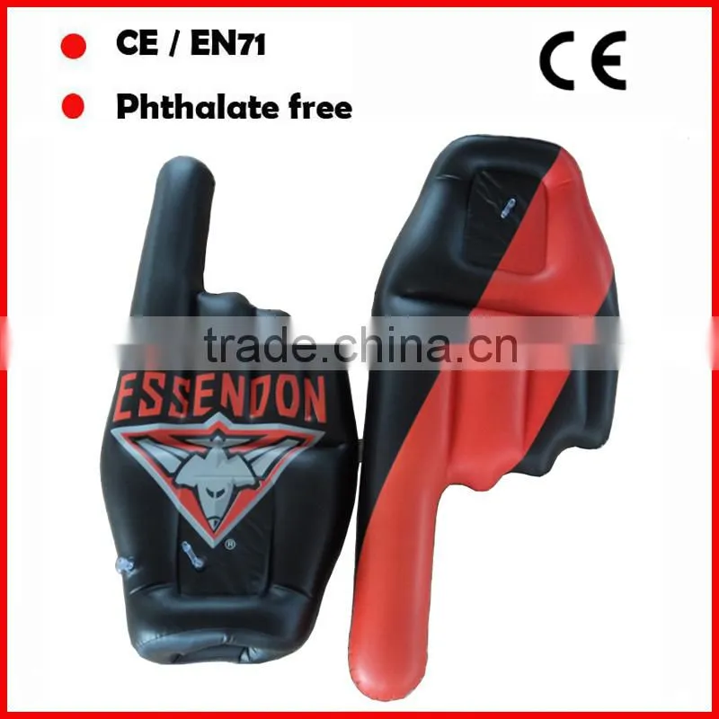 Black PVC inflatable hand