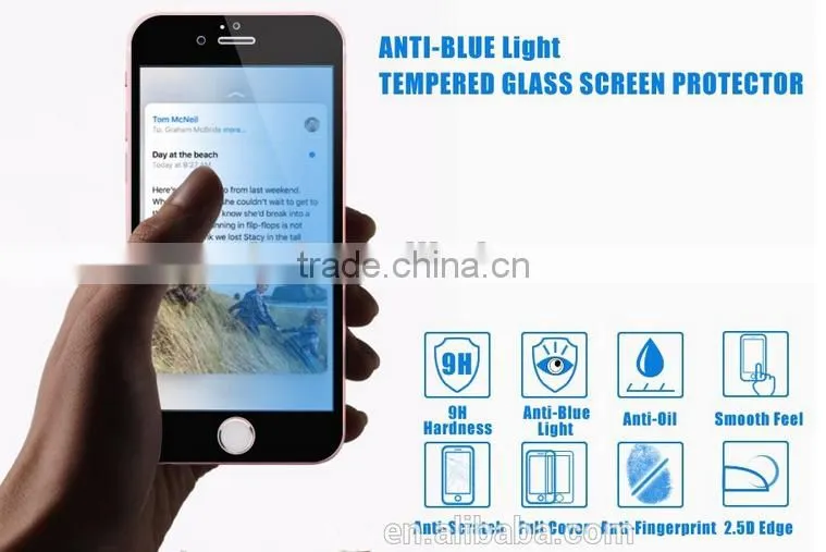 china factory Full Cover 9h 0.2mm 3D For Iphone 6s/7 Tempered Glass Screen Protector