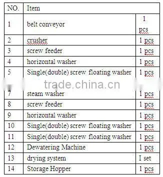 PET bottles washing line