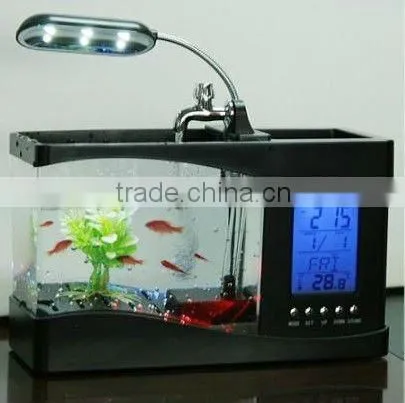 2013 hot selling mini aquarium with running water