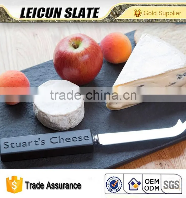 black good quality food slate plate for resturante