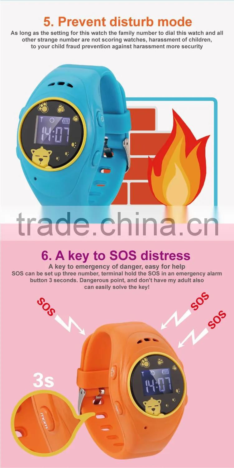 Children Smart Bracelet SOS Call Location Finder Locator Tracker GPS Monitor Watch