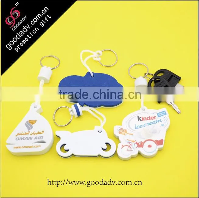 Guangzhou factory Supply floating key chain customized double sided key chains